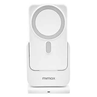 mimax 米覓 三合一無線磁吸充電器, 白色, 1個