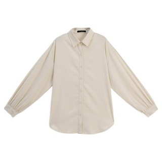 Singer Show 百搭基礎素面襯衫, 不適用, 杏