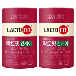 락토핏 간케어 유산균 60p, 120g, 2개