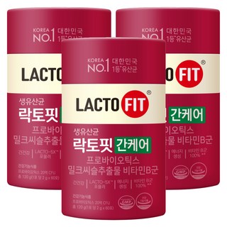 락토핏 간케어 유산균 60p, 120g, 3개