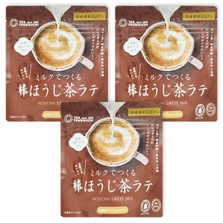 TEA TSUBOICHI 壺市製茶本舖 焙煎茶拿鐵用沖泡粉, 3包, 1包, 100g