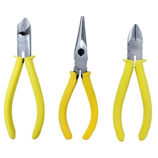 經典型黃柄工具鉗 Set 3件組 防滑握柄 台灣製造, 1組