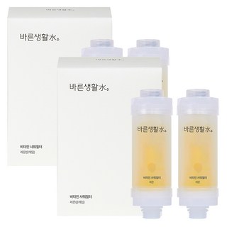 바른생활수 비타민 샤워필터, 4개, 레몬