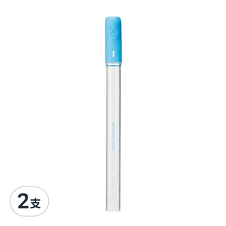 KUTSUWA 輔助軸細火箭鉛筆, 天空藍, 2支