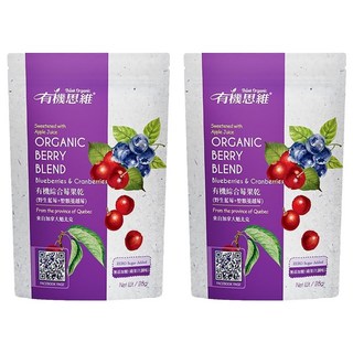 有機思維 綜合莓果乾 野生藍莓+蔓越莓 蘋果汁調味 無額外添加糖, 2包