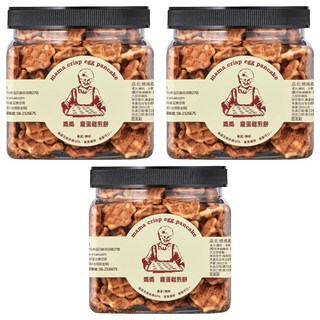 恩澤食品 媽媽雞蛋鬆煎餅，濃郁蛋香，酥脆口感，雞蛋含量高達40%, 260g, 3罐