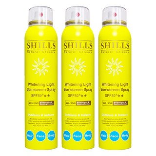SHILLS 舒兒絲 很耐曬超清爽舒緩美白防曬冰鎮噴霧 SPF50+ ★★★, 180ml, 3件