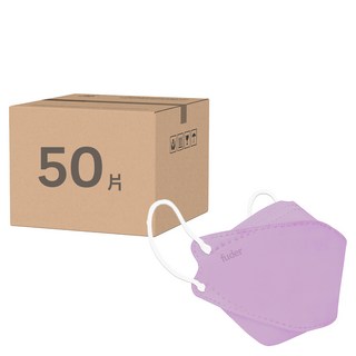 fuder 福德好罩 兒童4D立體醫療口罩, 5個, 丁香紫, 10片