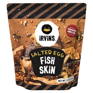 IRVINS 鹹蛋黃魚皮 80g, 1包