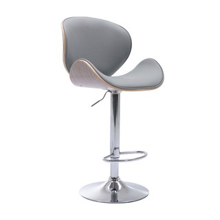 E-home Freda弗蕾達曲木吧檯椅 TFC101A-gry 灰色 W52xD53xH96-117CM, 1個