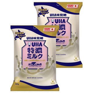 UHA 味覺糖 特濃牛奶糖, 103g, 2袋
