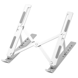 FANCY LIFE 鋁合金筆電散熱支架, 底部漏空開放式散熱, 筆電平板通用, 銀色, 1個