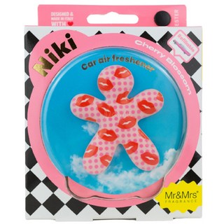 Mr&Mrs FRAGRANCE Niki 特別裝飾 車用芳香劑, 1個, 櫻花