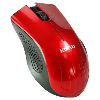 Kinyo USB光學靜音滑鼠 68 x 40 x 118mm 線長1.5m 80g, KM-506, 紅色