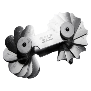 Fuji 彎角規 1.0~7.0mm 34片 R規 日本製造 精準測量, 1入