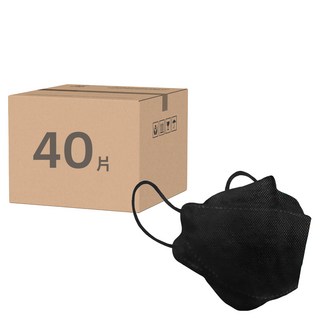 NFUDER 福德好罩 成人韓版4D立體醫療口罩, 低調黑, 10片, 4盒