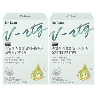 닥터린 초임계 식물성 알티지(rTG) 오메가3 멀티케어 33.78g, 30정, 2개