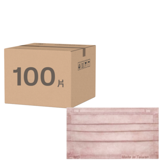 JUN 郡昱 成人平面滿版醫療口罩, 藕荷粉, 50片, 2盒