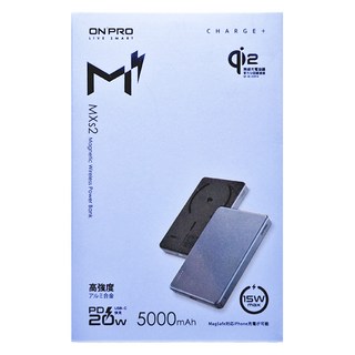 ONPRO MagReact™ MXs2磁吸式無線行動電源 5000mAh, 單一商品, 藍鈦色