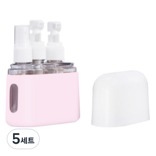 리빙헤븐 여행용 화장품 올인원 공병 3종 세트, 5세트, 핑크