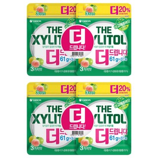 ORION 好麗友 The Xylitol木糖醇口香糖 夾鏈袋裝, 61g, 4包