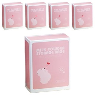 ROYALLIN 蘿林嚴選 攜帶式奶粉分裝袋 13 x 11 x 5cm 4g 30個, 粉色, 5盒