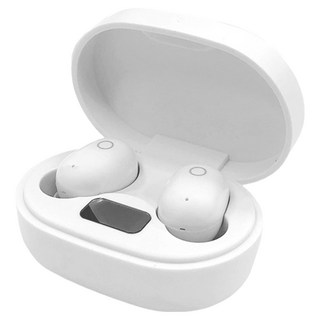 黑曜石5.0無線耳機 K150 立體環繞重低音 充電倉電量顯示, 珍珠白