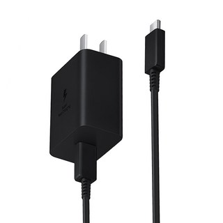 E Store 三星專用45W充電器+2米Type-C充電線組 快速充電 簡約設計, 黑色, 1組