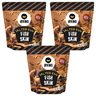 IRVINS 鹹蛋黃魚皮 80g, 3包