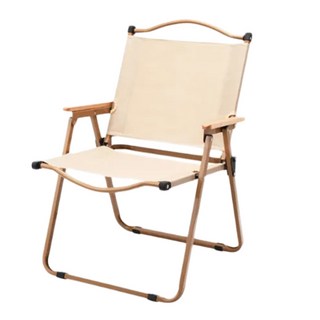 理享家 克米特折疊椅 櫸木手把 黃管卡其布 露營椅, 1個