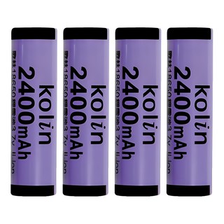 Kolin 歌林 鋰電池2400毫安 平頭 KB-DLB07 68 x 18mm, 4個, 1入