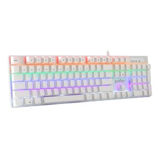 지클릭커 스페셜 기계식 유선 키보드, 화이트, GK-510X, 갈축