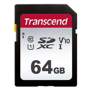 Transcend 創見 300S SD卡 支援U3 V30速度等級 極速傳輸速度, 64GB, 1個