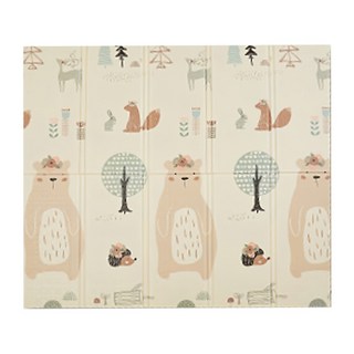 nac nac 多功能折疊遊戲墊 厚款 6個月以上, 小熊派對 米色