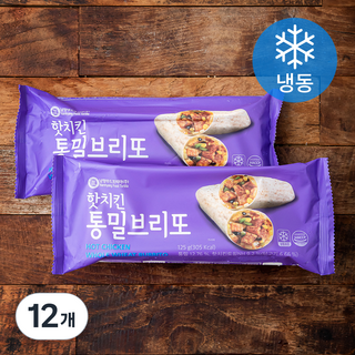 핫치킨 통밀 브리또 (냉동), 125g, 1개입, 12개