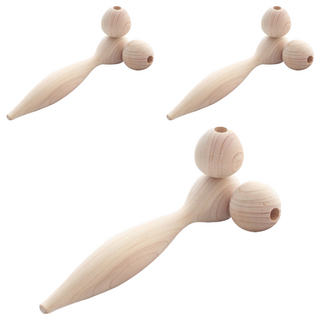 JAYJUN 扁柏木臉部滾輪, 3個, 混合色