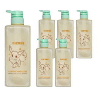 PoKeMoN 寶可夢 沐浴空罐 600ml 6.6 x 6.6 x 22cm, 伊布, 6件
