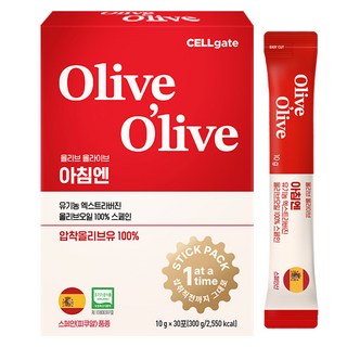 셀게이트 올리브 올라이브 아침엔 유기농 엑스트라버진 올리브오일 스페인 30p, 300g, 1개
