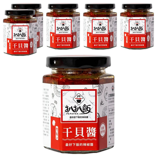 扒扒飯 雙椒干貝醬 香甜麻辣 海味鮮辣 鹹甜交織, 180g, 6罐