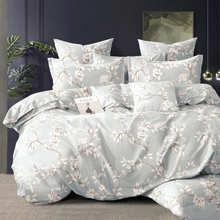 寢城之戀 台灣製 超細舒柔棉 豪華六件組(棠梨花映/加大6尺), 1入, 床罩