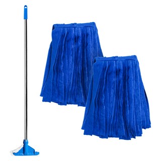 월드크린 고급 홀드 스텐 마포대 + 극세사 마포걸레 330g 2p 세트, 1세트, 혼합색상