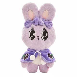 Esther Bunny 艾絲樂小兔 絨毛玩偶 斗篷可穿脫造型, 12cm, 紫色, 1個