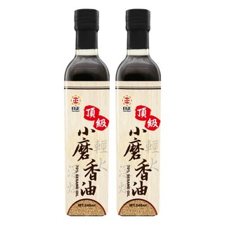 日正食品 頂級小磨香油 (總容量480ml) - 傳統工法 滴滴香醇 料理提味首選, 240ml, 2瓶