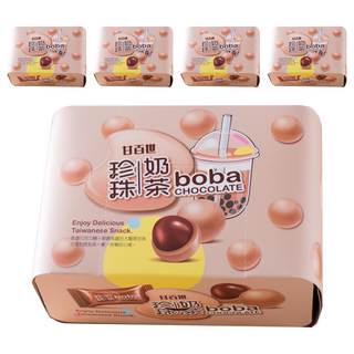 甘百世 珍珠奶茶巧克力糖 巧克力甜點, 70g, 5盒