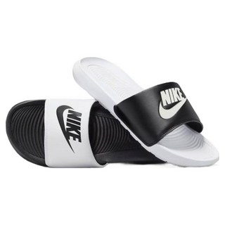 NIKE 耐吉 男款 VICTORI ONE SLIDE MIX 拖鞋 DD0234-100, 26cm, 黑色 + 白色
