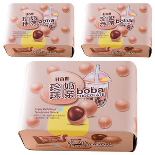 甘百世 珍珠奶茶巧克力糖, 70g, 3盒