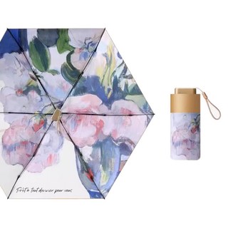 Well Life 悅生活 GoTrip微旅行 古典油畫極輕六折抗紫外線晴雨傘 2個