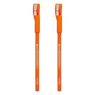 KUTSUWA 螢光麥克筆附筆刀筆套-橘 RF017OR, 橘色, 2支