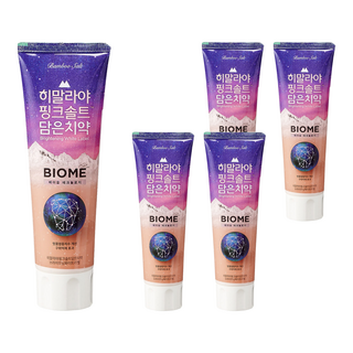 BAMBOO SALT 竹鹽 喜馬拉雅粉晶鹽牙膏 BIOME雙效, 100g, 5條