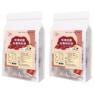 仁濟中藥 女神殿 玫瑰桂圓紅棗枸杞茶，青春美麗 幫助入睡 營養補給, 6g, 15包, 2袋